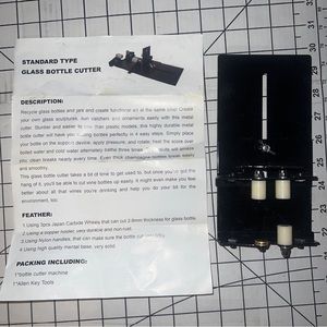 One piece, glass bottle cutter, crafting tool. MAKE GLASSES OUT OF WINE BOTTLES